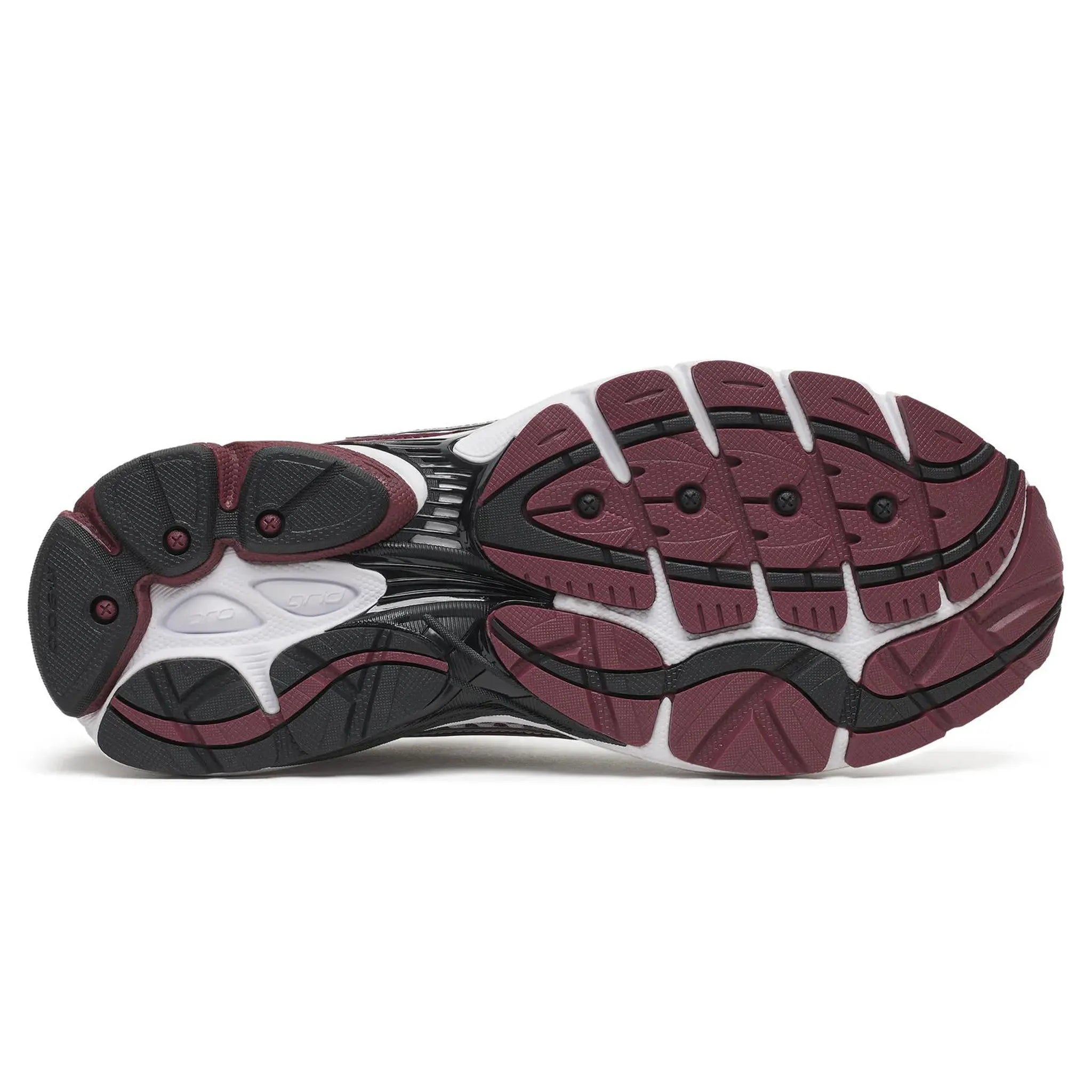 Sole View of Saucony Progrid Omni 9 White Maroon S101245-1095